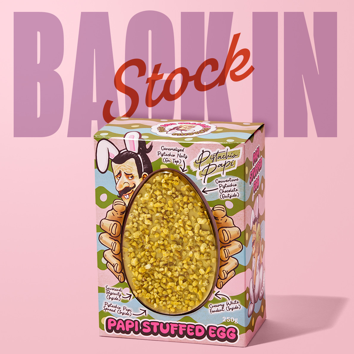 pistachio papi stuffed egg