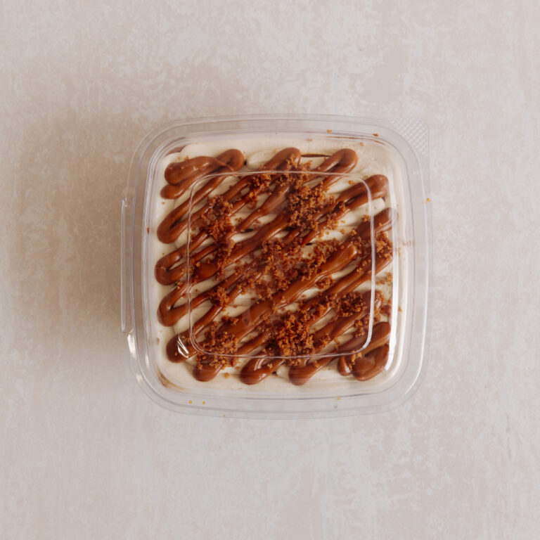 Lamanna's Biscoff Tiramisu, featuring coffee-soaked savoiardi, creamy mascarpone, and biscoff topping