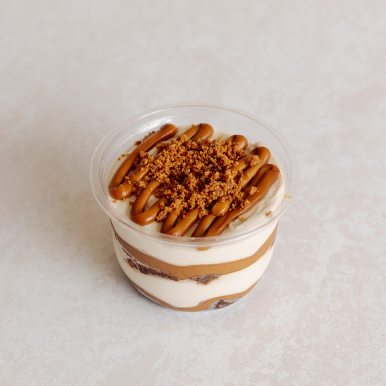 Lamanna's Biscoff Tiramisu, featuring coffee-soaked savoiardi, creamy mascarpone, and biscoff topping
