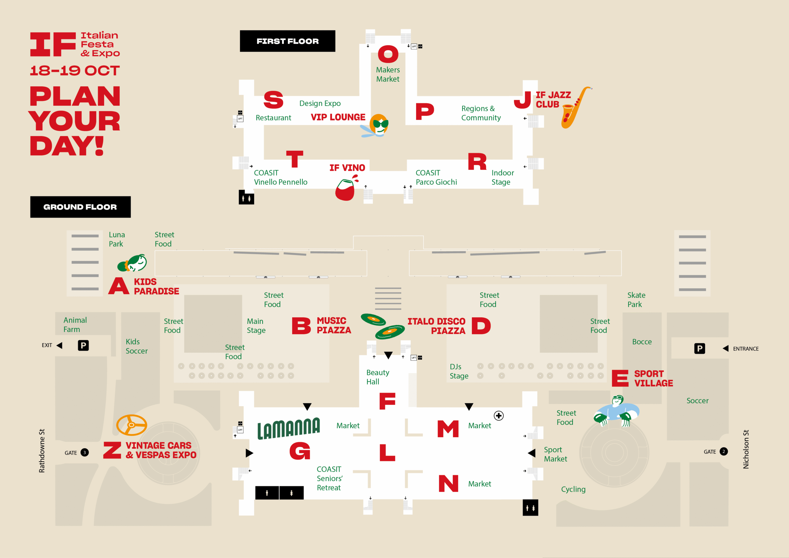 italian festa map