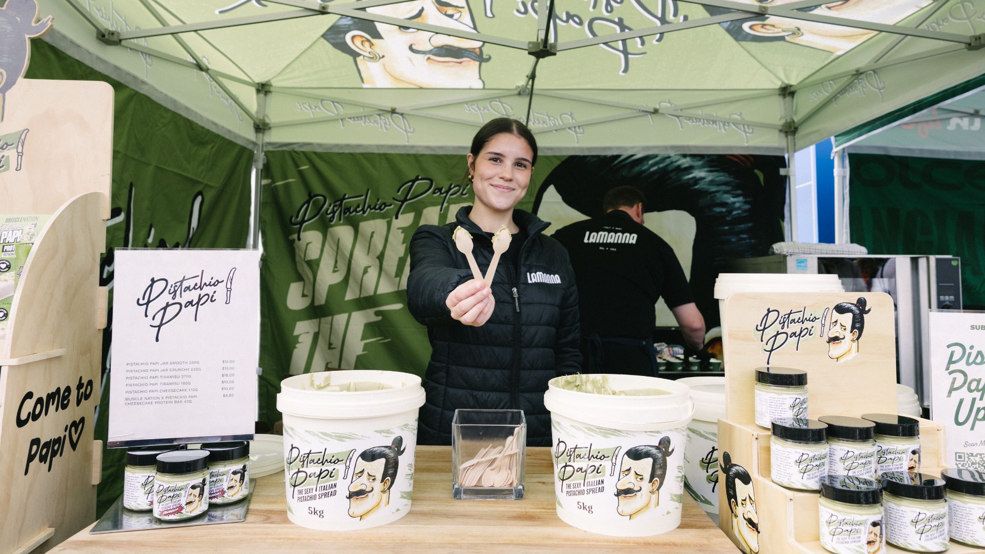 lamanna and pistachio papi at burrata festival