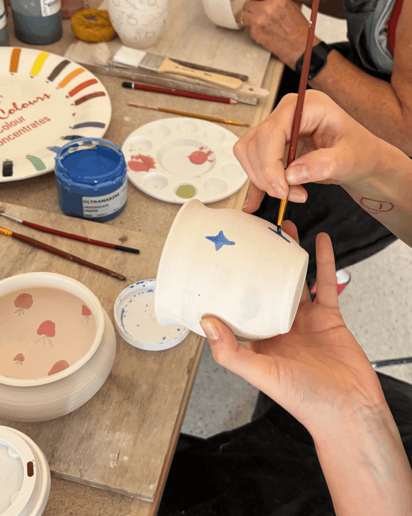 sunroom studio ceramic painting workshop at lamanna