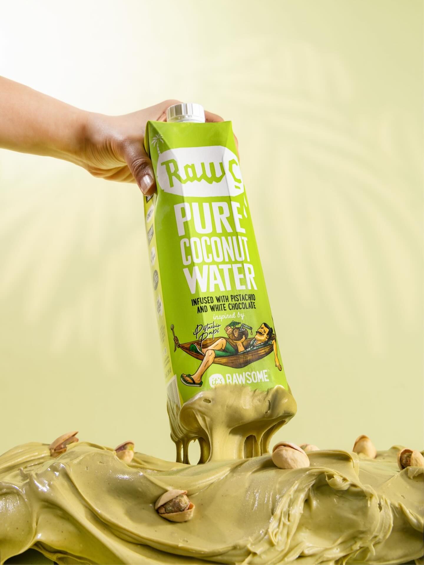 raw c and pistachio papi