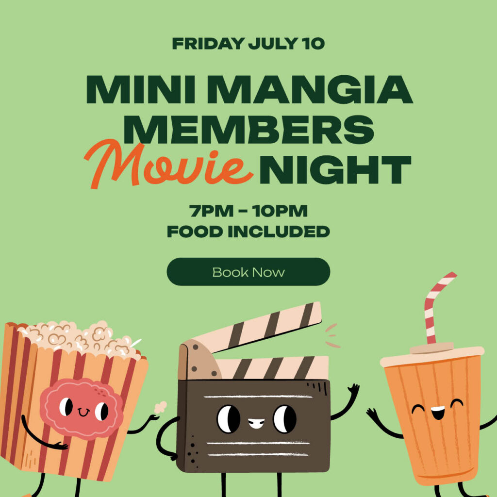 mini mangia members movie night
