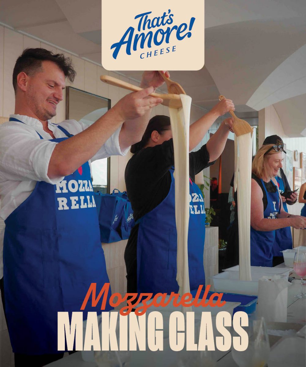 mozzarella making class that's amore cheese and lamanna