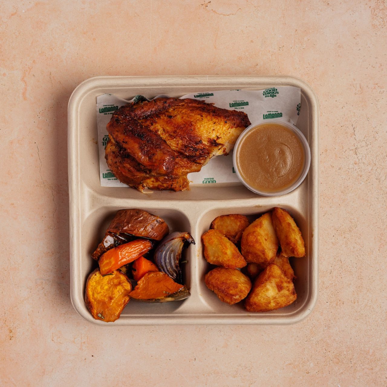 build your pack quarter chicken potatoes roast vegetables side of gravy