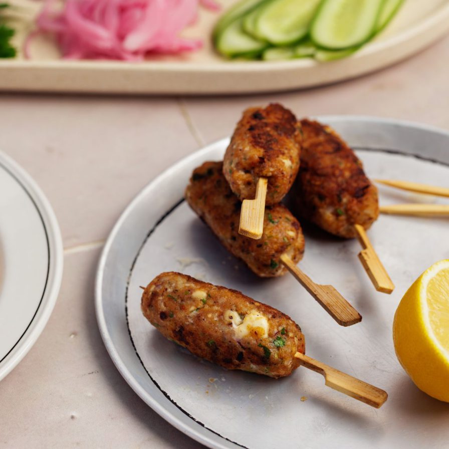 fish kofta on a stick